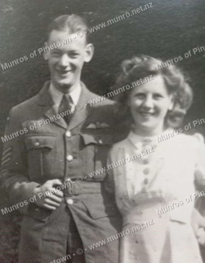 Duncan  Barrett with  fiance Marian Marshall